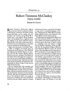 Chapter   Robert Timmons McCluskey (1923–2006) Robert B. Colvin