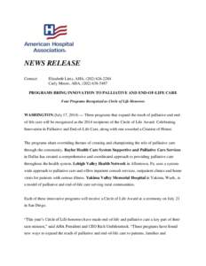 NEWS RELEASE Contact: Elizabeth Lietz, AHA, ([removed]Carly Moore, AHA, ([removed]