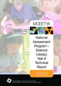 MCEETYA National Assessment Program – Science Literacy