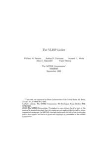 The VLISP Linker  William M. Farmer Joshua D. Guttman