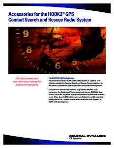 Accessories for the HOOK2® GPS Combat Search and Rescue Radio System Portable power and maintenance choices for personnel recovery
