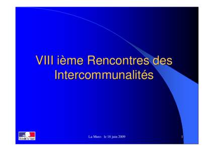 VIII ième Rencontres des Intercommunalités La Mure- le 18 juin[removed]