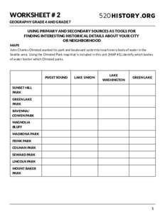 WORKSHEET # [removed]HISTORY.ORG Geography Grade 4 and Grade 7