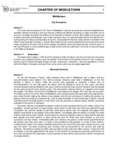 CHARTER OF MIDDLETOWN  1 Middletown City Boundaries