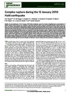 Complex rupture during the 12 January 2010 Haiti earthquake