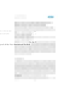 Alea 2, 279–On the Speed of the One-dimensional Excited Random Walk in the Transient Regime Thomas Mountford, Leandro P. R. Pimentel and Glauco Valle ´