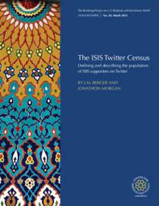 Social media / Isis / Twitter / Institute for Science and International Security / The Isis Magazine / Heavy metal / Captain Marvel / Rock music