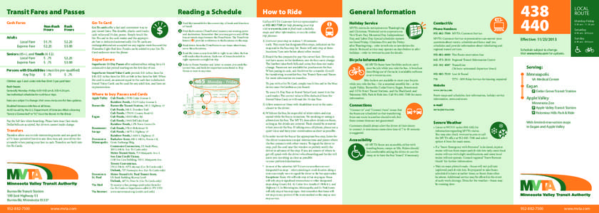 Transit Fares and Passes  Adults