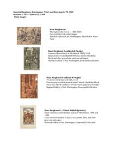 Imperial Augsburg: Renaissance Prints and Drawings 1475­1540  October 5, 2013 – January 5, 2014   Press Images     