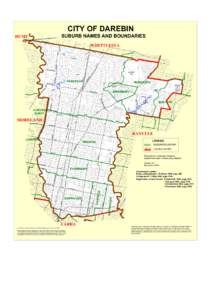 CITY OF DAREBIN SUBURB NAMES AND BOUNDARIES HUME MAHON EYS