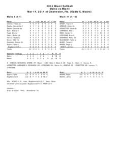 2014 Miami Softball Maine vs Miami Mar 14, 2014 at Clearwater, Fla. (Eddie C. Moore) Maine[removed]Miami[removed])