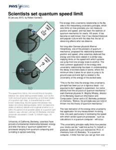 Uncertainty principle / Quantum optics / Quantum tunnelling / Planck constant / Electron / Mathematical formulation of quantum mechanics / Interpretations of quantum mechanics / Physics / Quantum mechanics / Introduction to quantum mechanics