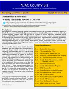 NJAC County Biz An Educational and Informative Newsletter for Counties and Businesses New Jersey Association of Counties  ISSUE 31 - November 2013