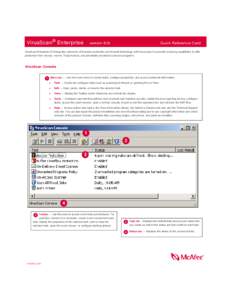 VirusScan® Enterprise  version 8.0i Quick Reference Card