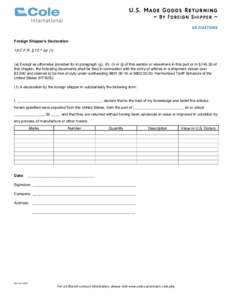 Tariff / Business / International trade / Customs duties / Harmonized Tariff Schedule for the United States