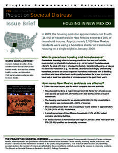 VCU Center on Human Needs  Project on Societal Distress Issue Brief  Vol. I, No. 32 • December 2010