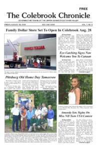 FREE  The Colebrook Chronicle COVERING THE TOWNS OF THE UPPER CONNECTICUT RIVER VALLEY  FRIDAY, AUGUST 18, 2006