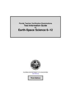 Florida Teacher Certification Examination Test Information Guide Earth-Space Science 6-12 test