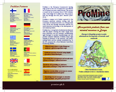 Mining / Co-processing / Mineral exploration / Mineral / Geology / Science / Economic geology / Sustainability / VTT Technical Research Centre of Finland