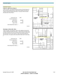 Community Program  Individual Projects Carlton Dr, West 01st St / Main St Install curb, gutter, and sidewalk along the south side of Carlton between N West 1st Street and Main Street to create a safer walking environment