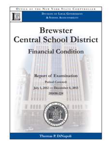 Brewster Central School District - Financial Condition