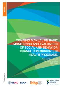 Training manual on basic monitoring and evaluation of social and behavior change communication health programs