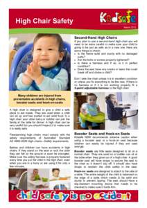 High Chair Safety  Child Accident Prevention Foundation of Australia March 2013