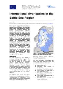International river basins in the Baltic Sea Region