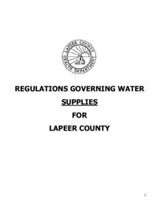 Regulation Governing Water