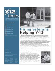the  times A newsletter for employees and friends of the Y-12 National Security Complex