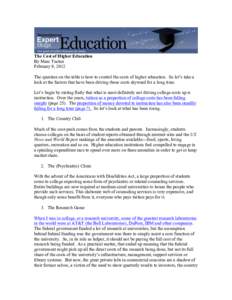 Public university / Education economics / Education policy / Higher education bubble / College tuition in the United States / Education in the United States / Education / Higher education in the United States