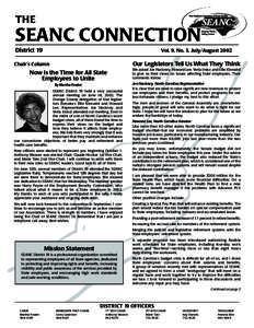 THE  SEANC CONNECTION District 19  Vol. 9, No. 3, July/August 2002