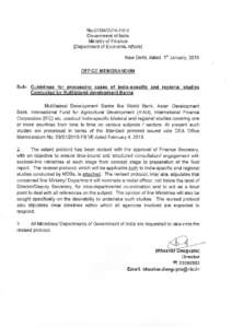 NoFB-V Government of India Ministry of Finance [Department of Economic Affairs]  New Delhi, dated: 1tt January,2015