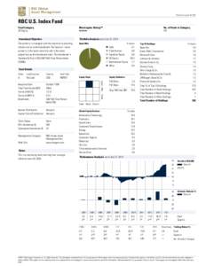 Printed on August 20, 2014  RBC U.S. Index Fund Fund Category US Equity