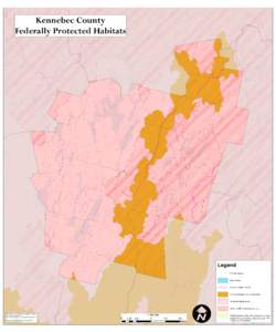Kennebec County Federally Protected Habitats Legend Town Boundaries Water Bodies