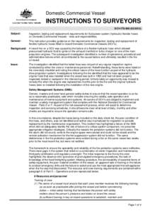 Domestic Commercial Vessel  INSTRUCTIONS TO SURVEYORS DCV-ITS[removed]Subject: