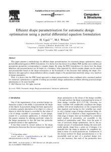 Surfaces / Mathematical analysis / 3D computer graphics / Mathematical optimization / Multivariate interpolation / PDE surface / Shape optimization / Hassan Ugail / Partial differential equation / Computer-aided design / Calculus / Geometry