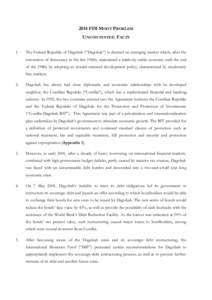 2014 FDI MOOT PROBLEM UNCONTESTED FACTS 1. The Federal Republic of Dagobah (“Dagobah”) is deemed an emerging market which, after the restoration of democracy in the late 1960s, maintained a relatively stable economy 