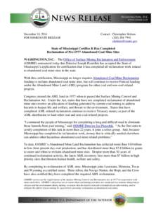 Environmental issues with mining / Office of Surface Mining / Surface Mining Control and Reclamation Act / Coal mining / Mine reclamation / United States Bureau of Reclamation / Mining engineering / Mining / Surface mining / Coal mining in the United States