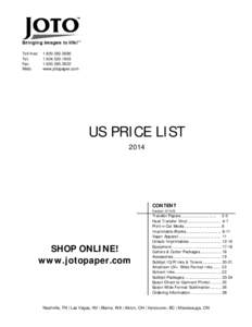 US Pricelist Jan 2014.xls