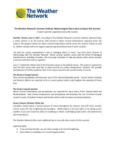 Pelmorex / The Weather Network / El Niño-Southern Oscillation / Thunderstorm / NOAA Weather Radio / United States rainfall climatology / Atmospheric sciences / Meteorology / The Weather Channel