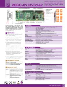 ROBO-8913VG2AR Dual 240-pin DDR2 DIMM sockets