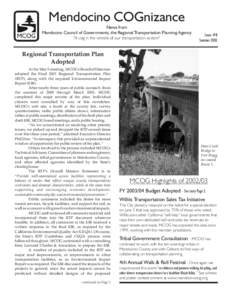 MCOG Newsletter - Summer 2003