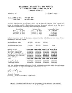 Microsoft Word - HCN annual Preferred I Tax Notice - Draft1.docx