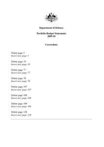 Department of Defence Portfolio Budget Statements[removed]Corrections