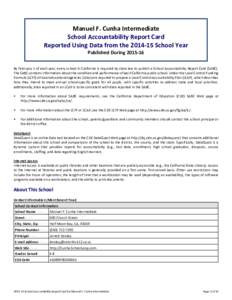 2013 School Accountability Report Card