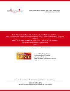 Redalyc.Effects of policosanol on patients with ischemic stroke with previous transient ischemic attack:a long-term follow-up