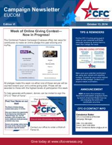 Campaign Newsletter EUCOM Edition VI October 13, 2014