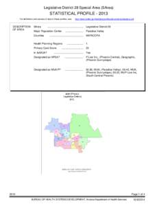 Legislative District 28 Special Area (SArea)  STATISTICAL PROFILE[removed]For definitions and sources of data in these profiles, see:  DESCRIPTION