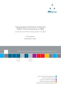 Drivers of Water Price Increases in SEQ FINAL - 04Nov10